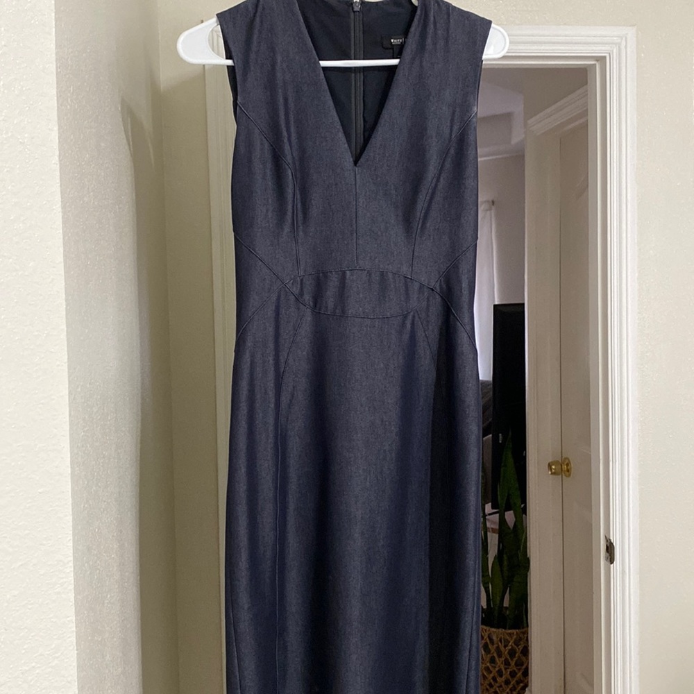 Beautiful grayish blue dress from White House|Black Market
